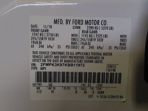 Used 2019 Ford Edge Titanium w/ Equipment Group 301A FWD image 33