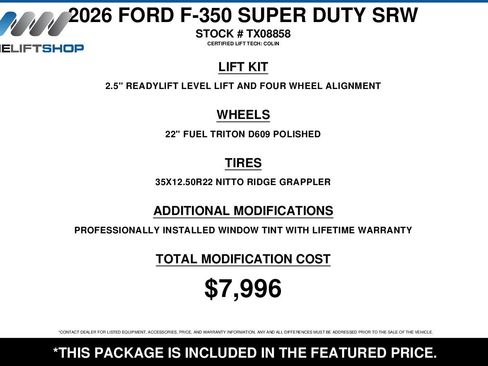 Used 2026 Ford F350 King Ranch w/ Chrome Package AWD/4WD image 2