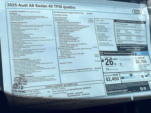 New 2025 Audi A6 Premium Plus image 18