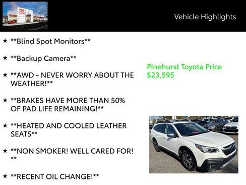 Used 2020 Subaru Outback Touring w/ Popular Package #2 image 15