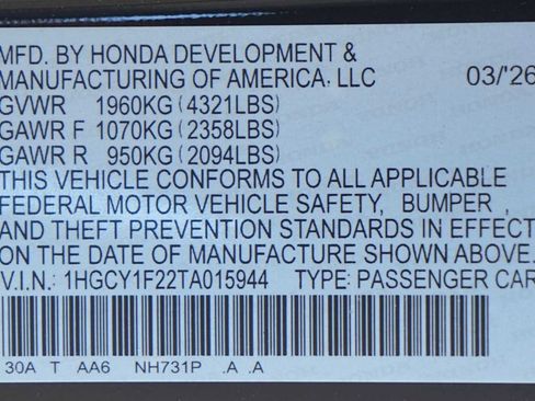 New 2026 Honda Accord LX image 21