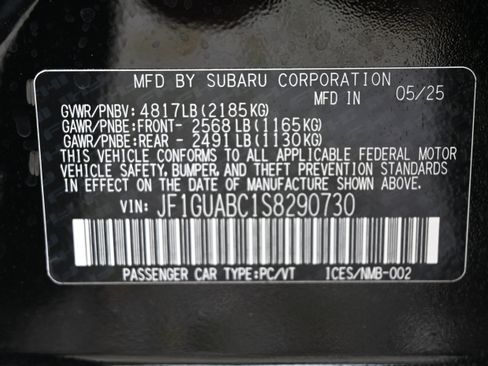 Certified 2025 Subaru Impreza 2.0i w/ Popular Package #1A AWD/4WD image 35