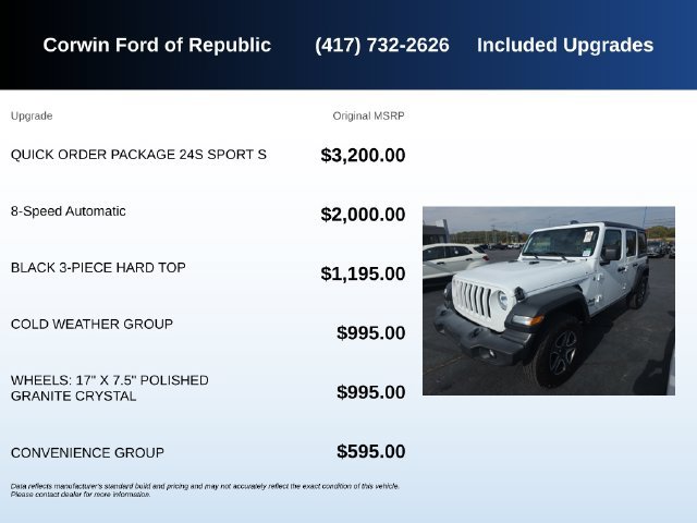 Used 2019 Jeep Wrangler Unlimited Sport S AWD/4WD image 5