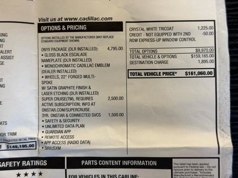 Used 2023 Cadillac Escalade V w/ LPO, ONYX Package AWD/4WD image 36