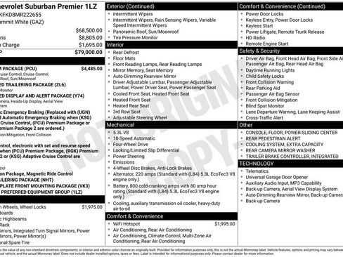 Used 2021 Chevrolet Suburban Premier w/ Premium Package AWD/4WD image 3