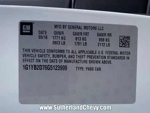 Used 2016 Chevrolet Corvette Stingray Coupe w/ Carbon Flash Badge Package image 35