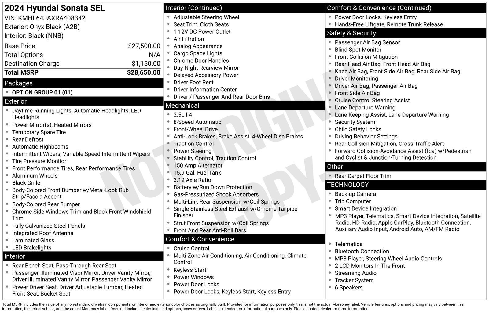 Used 2024 Hyundai Sonata SEL FWD image 2