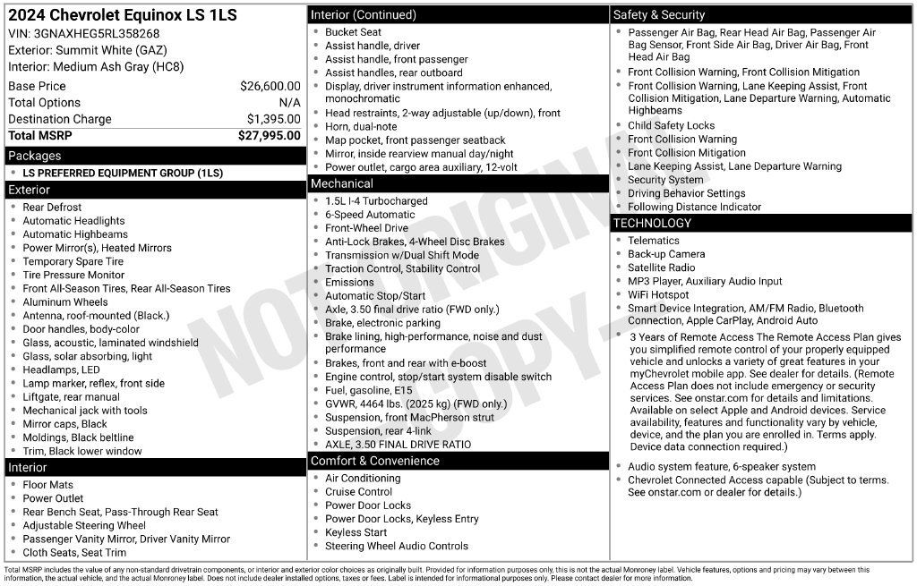 Used 2024 Chevrolet Equinox LS FWD image 47