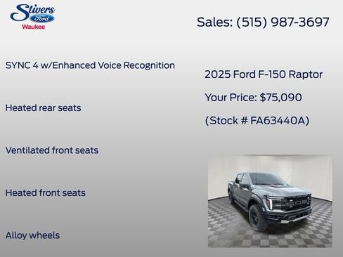 Used 2025 Ford F150 Raptor AWD/4WD image 16