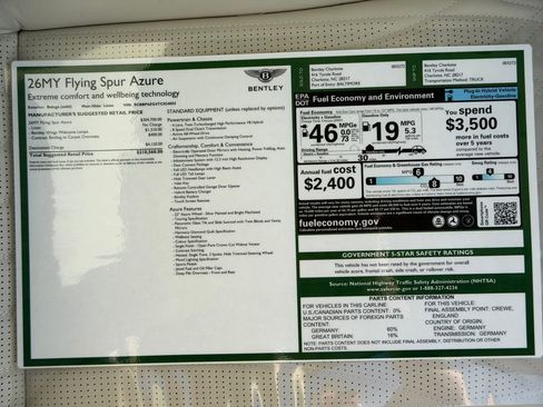 New 2026 Bentley Flying Spur Azure image 44