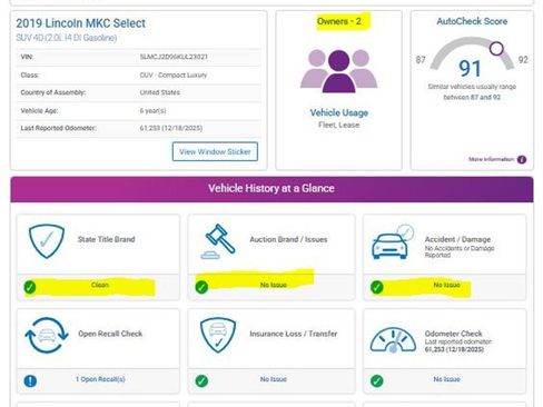 Used 2019 Lincoln MKC Select w/ Select Plus Package image 5