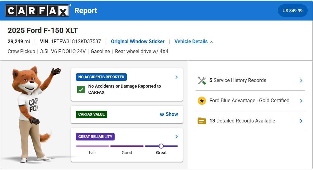 Certified 2025 Ford F150 XLT w/ Equipment Group 301A Standard AWD/4WD image 3