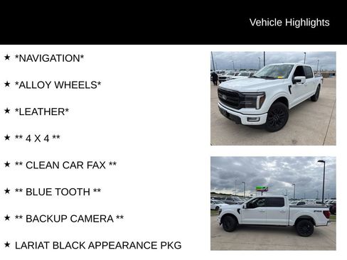 Used 2024 Ford F150 Lariat w/ Equipment Group 502A High image 4