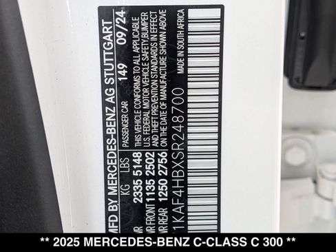 Certified 2025 Mercedes-Benz C 300 4MATIC Sedan image 32