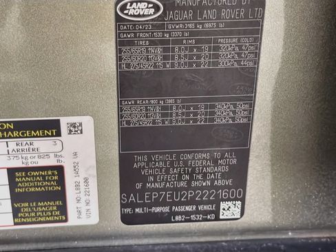 Certified 2023 Land Rover Defender 110 SE AWD/4WD image 34