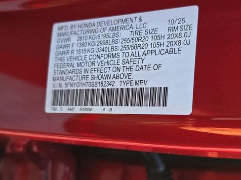 New 2025 Honda Pilot Touring image 36