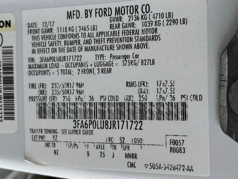 Used 2018 Ford Fusion SE w/ Equipment Group 602A FWD image 36