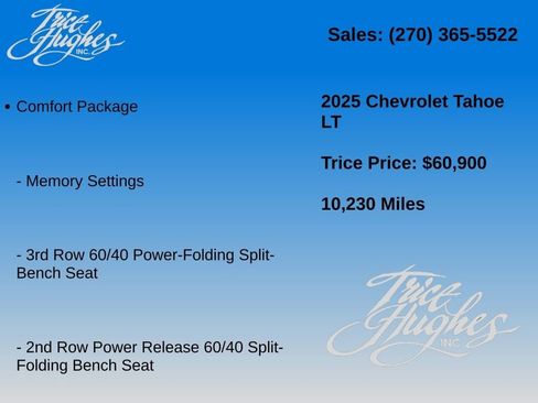 Used 2025 Chevrolet Tahoe LT w/ Comfort Package AWD/4WD image 3