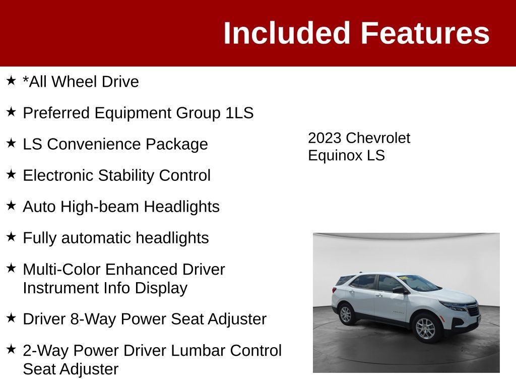 Used 2023 Chevrolet Equinox LS w/ LS Convenience Package AWD/4WD image 3