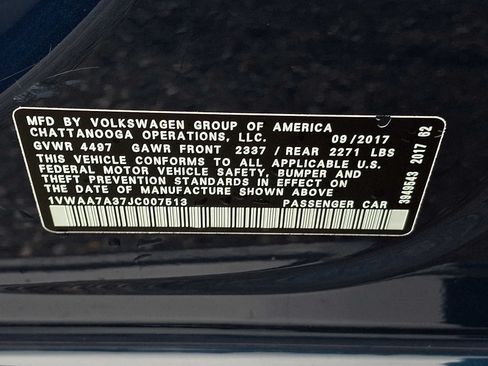 Used 2018 Volkswagen Passat 2.0T S w/ Driver Assistance Package FWD image 25