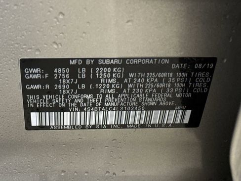 Used 2020 Subaru Outback Limited image 34