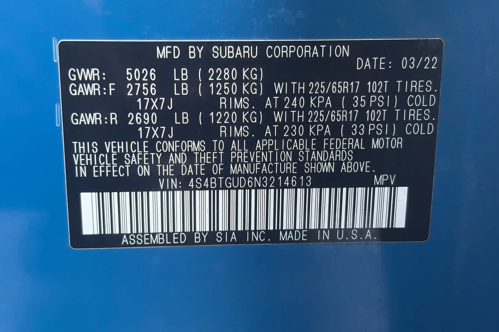 Used 2022 Subaru Outback Wilderness AWD/4WD image 33