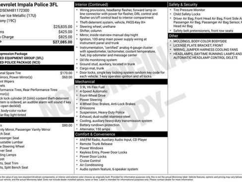 Used 2011 Chevrolet Impala Police image 6