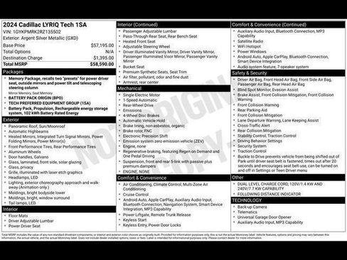 Certified 2024 Cadillac Lyriq Tech RWD image 37