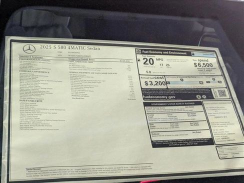 New 2025 Mercedes-Benz S 580 4MATIC Sedan image 21