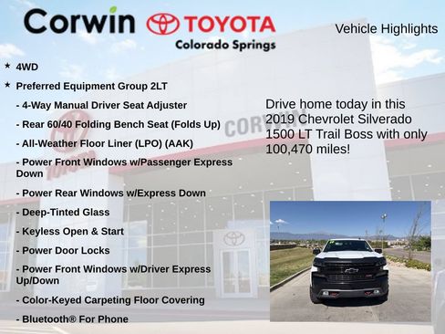 Used 2019 Chevrolet Silverado 1500 LT Trail Boss AWD/4WD image 7