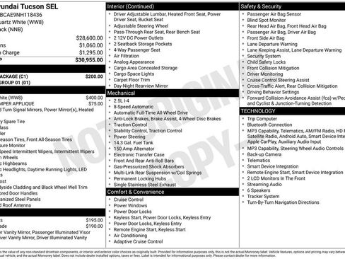 Used 2022 Hyundai Tucson SEL w/ Cargo Package AWD/4WD image 4