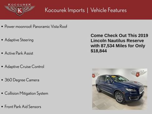 Used 2019 Lincoln Nautilus Reserve AWD/4WD image 5