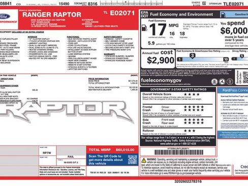 New 2026 Ford Ranger Raptor AWD/4WD image 23