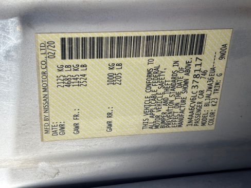 Used 2020 Nissan Maxima 3.5 SV w/ Floor Mat Group FWD image 10
