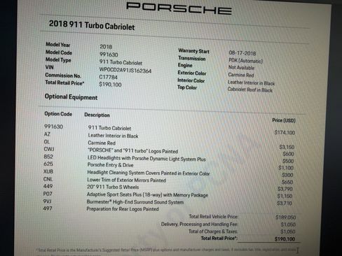Used 2018 Porsche 911 Turbo image 32