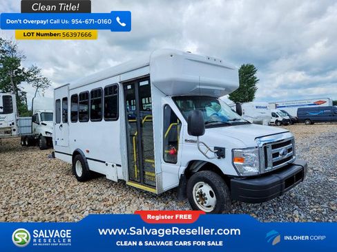 Used 2022 Ford E-450 and Econoline 450 Super Duty w/ Shuttle Bus Prep Package RWD image 1