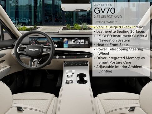 New 2026 Genesis GV70 2.5T Select AWD/4WD image 17