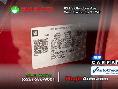 Used 2018 Chevrolet Volt Premier w/ Driver Confidence Package image 7