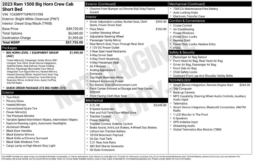 Used 2023 RAM 1500 Big Horn AWD/4WD image 3