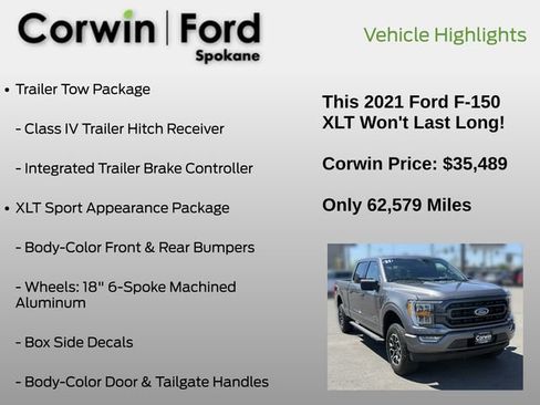 Certified 2021 Ford F150 XLT w/ Equipment Group 302A High AWD/4WD image 7