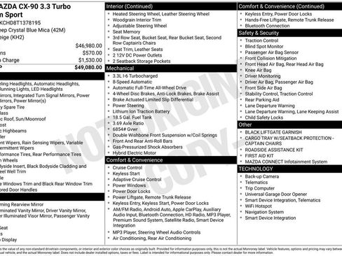 New 2026 MAZDA CX-90 3.3 Turbo w/ Premium Sport Pkg image 39