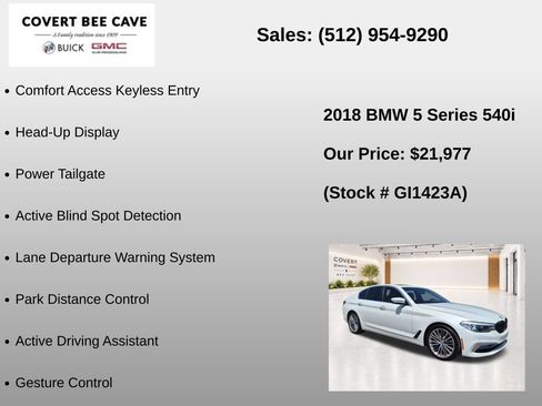 Used 2018 BMW 540i RWD image 19