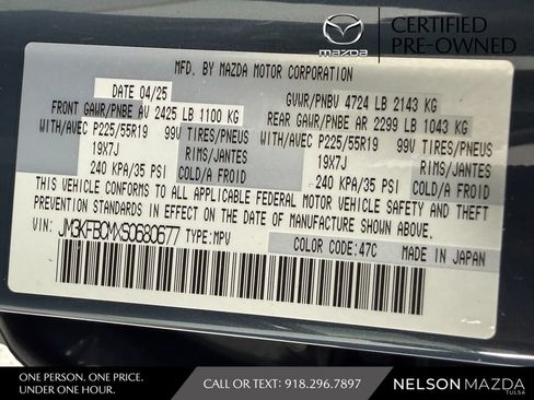 Certified 2025 MAZDA CX-5 Carbon Edition AWD/4WD image 56