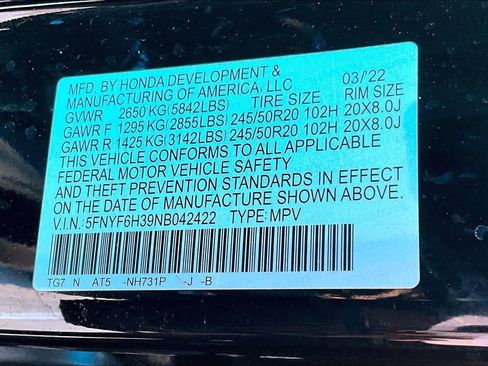 Used 2022 Honda Pilot Sport image 34