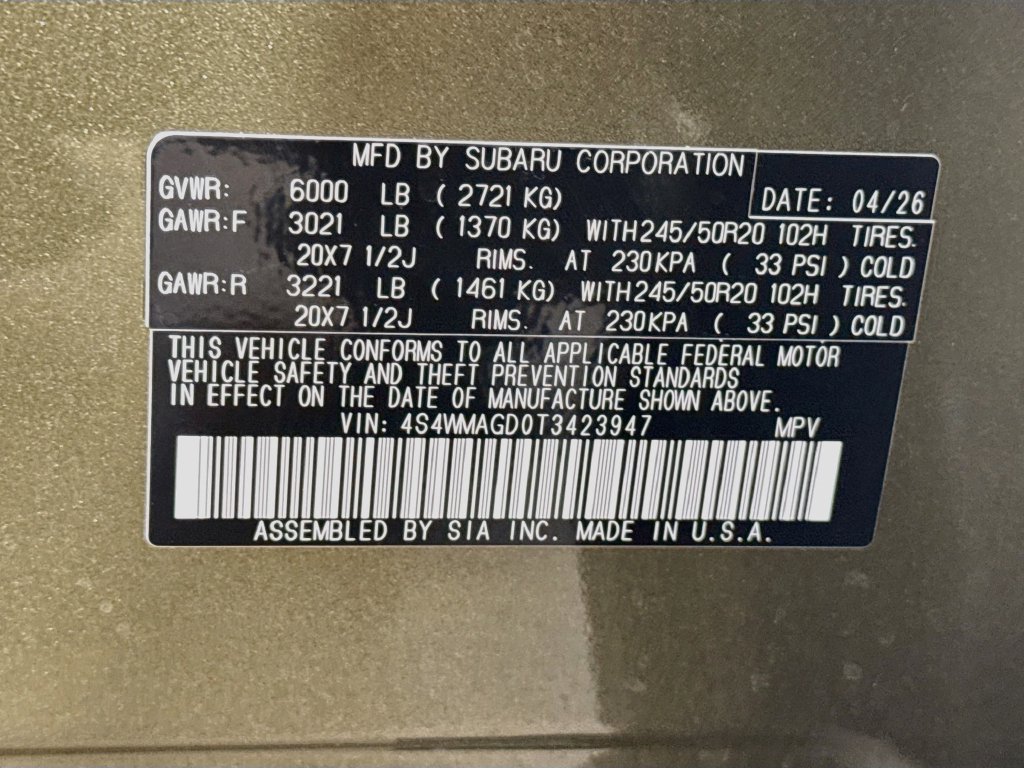 Certified 2026 Subaru Ascent Limited AWD/4WD image 43
