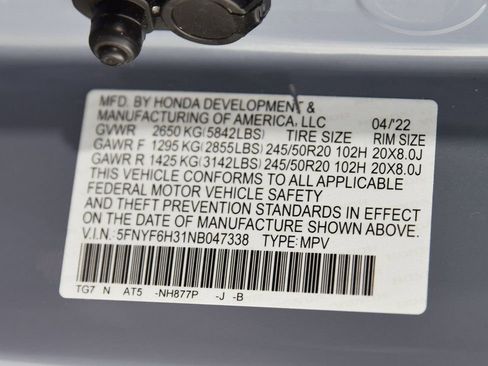 Used 2022 Honda Pilot Sport image 36