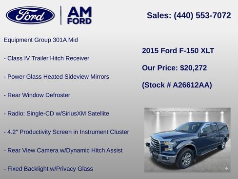 Used 2015 Ford F150 XLT w/ Equipment Group 301A Mid AWD/4WD image 6