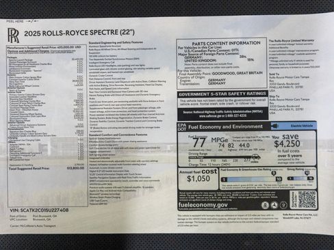 Used 2025 Rolls-Royce Spectre w/ Spectre Launch Package AWD/4WD image 24