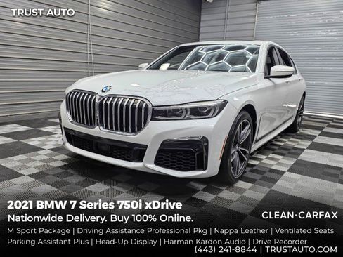 Used 2021 BMW 750i xDrive w/ M Sport Package AWD/4WD image 1