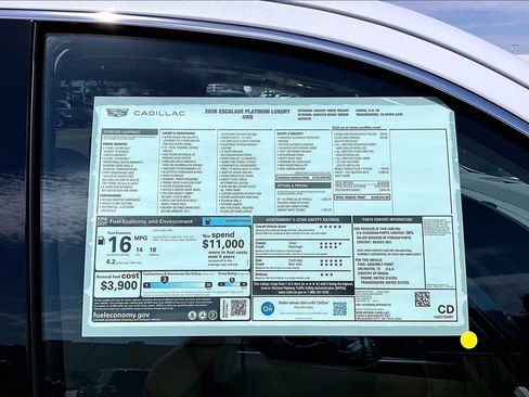 New 2026 Cadillac Escalade Platinum Luxury w/ LPO, Floor Liner Package AWD/4WD image 14